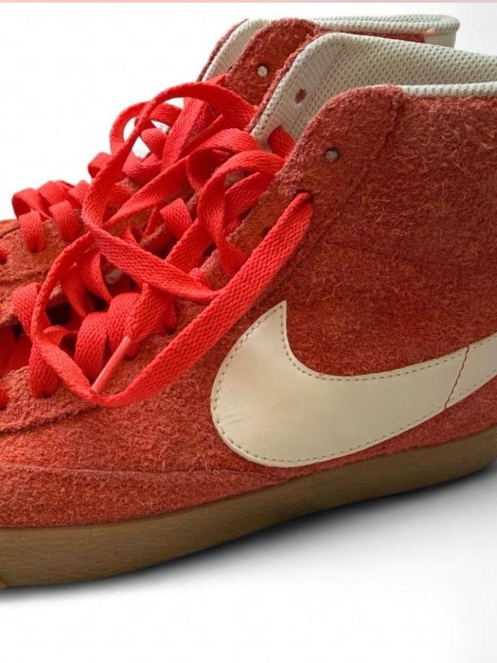 Nike Women’s Orange High-Top Suede Sneakers